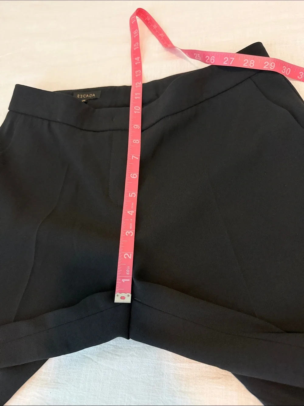Escada Talika Triacetate Crepe Trousers Black Designer Career Pants EU 36